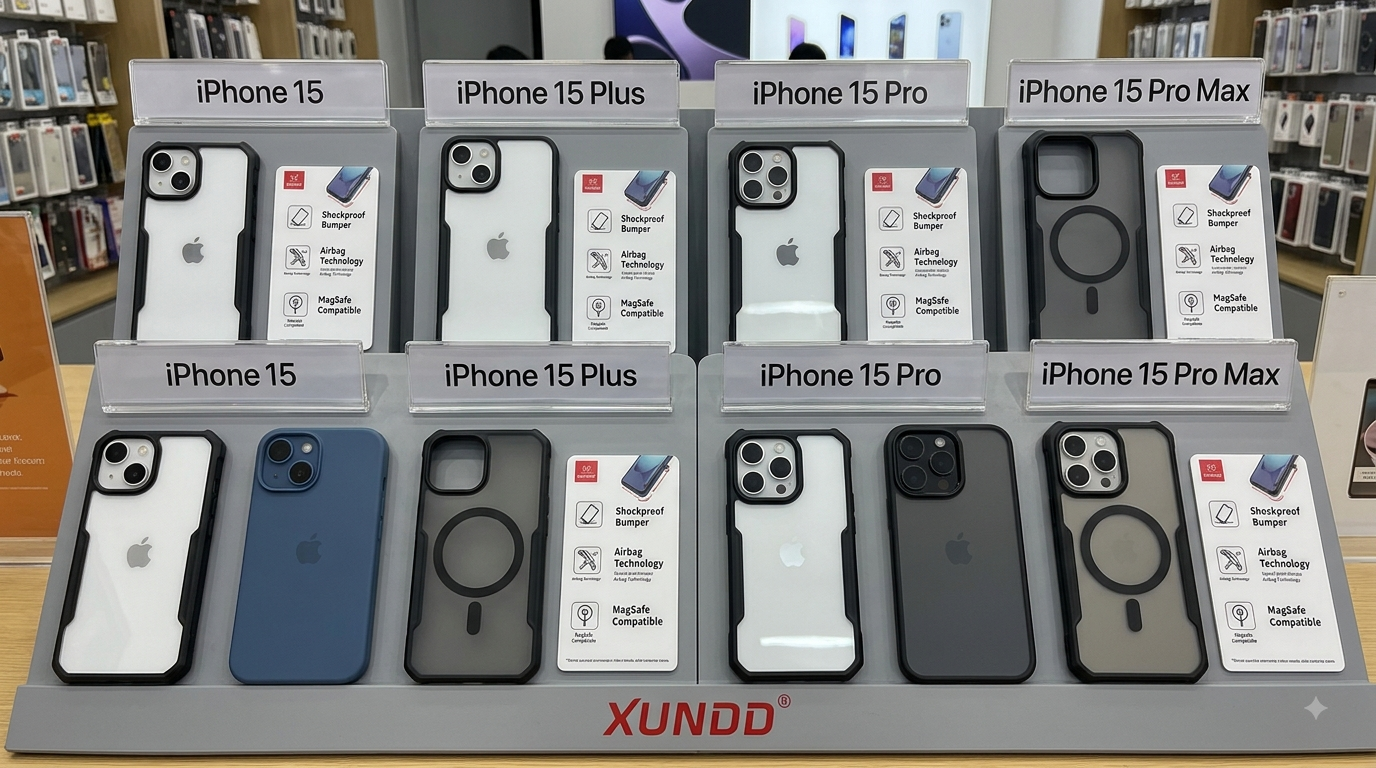iPhone 15, iPhone 15 Plus, iPhone 15 Pro, Ip iPhone 15 XUNDD Bumper Protective Case (100% Original)