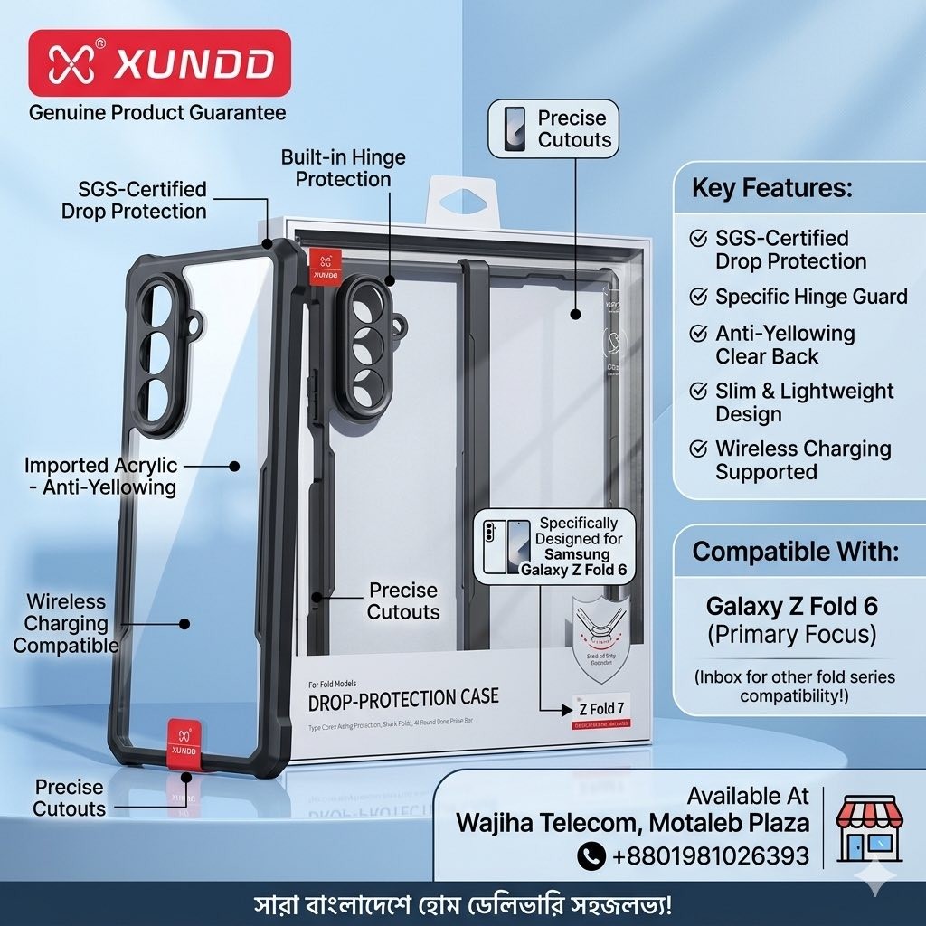 Xundd Beatle Series Case for Samsung Galaxy Z Fold 6 all series (Original)