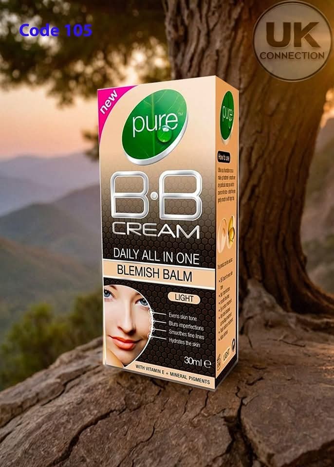 Pure BB Cream Daily All In One Blemish Balm Light OR Medium Vitamin Makeup